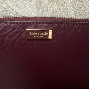Kate Spade merlot colored large continental wallet